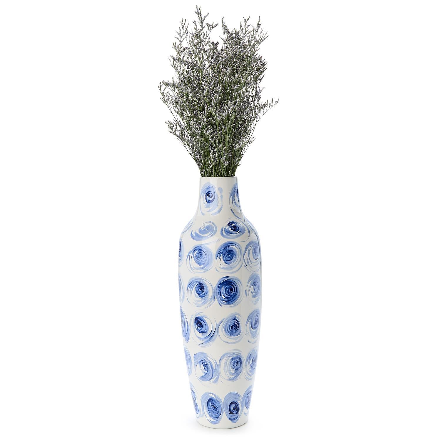 23 1/2" Rose Buds Vase - Porcelain