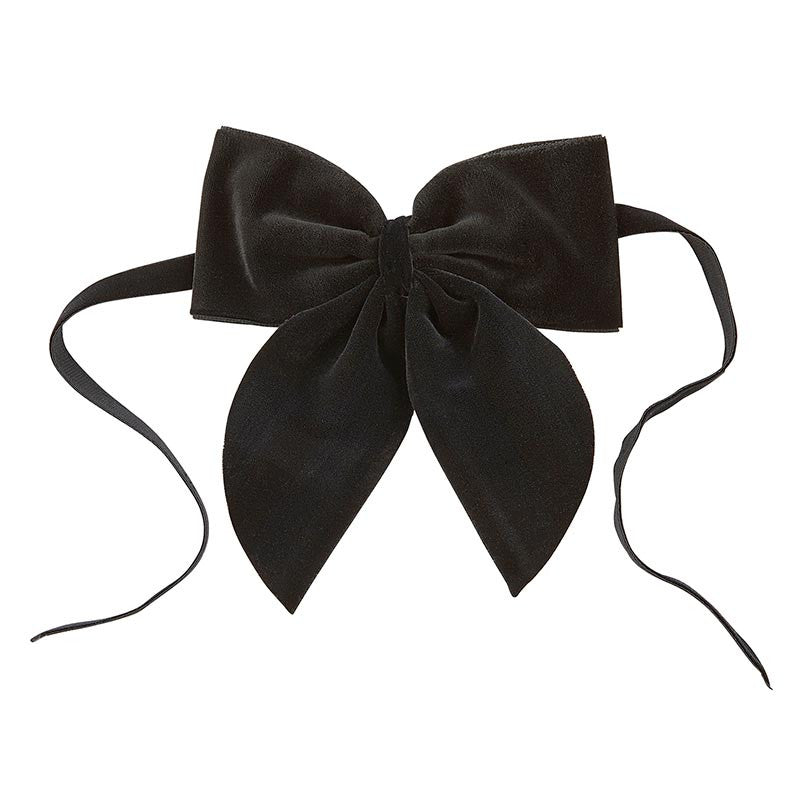 Velvet Bow Napkin Ties - Black - Set of 4
