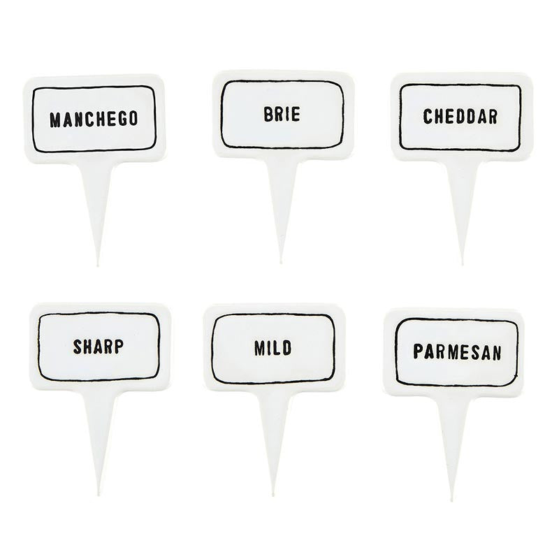 Ceramic Cheese Markers - Set of 6