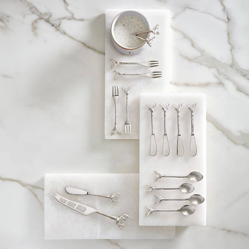 Silver Stag Cheese Knives - Set of 2