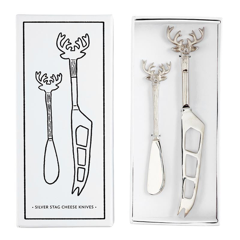 Silver Stag Cheese Knives - Set of 2