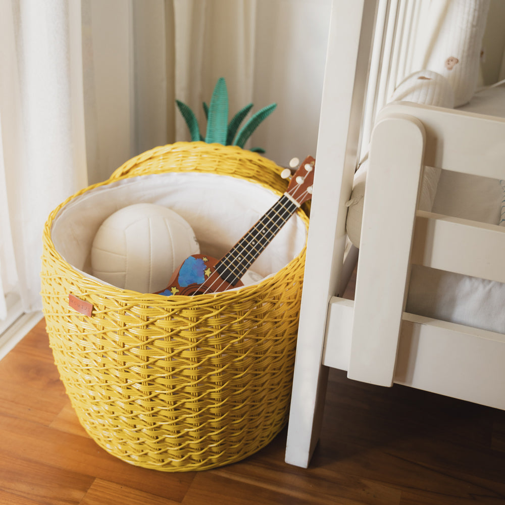 Pineapple Storage Basket Large - Yellow