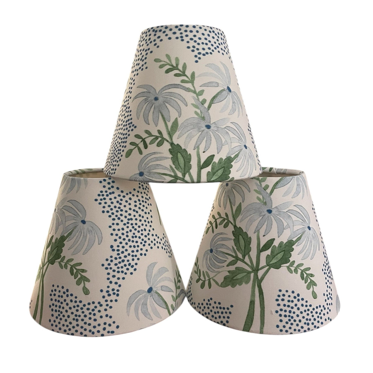 Blue Floral Sconce Shade in Pearl&