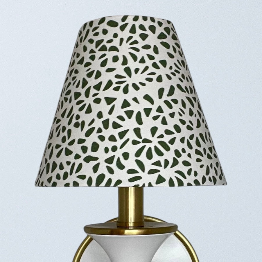 Green Sconce Shade in Petal Party