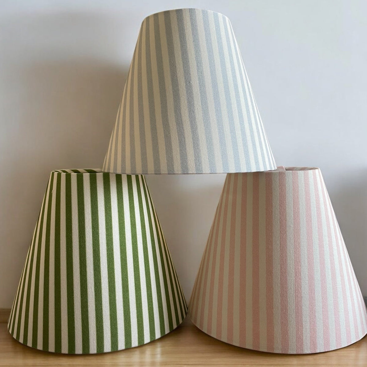 Pink Striped Sconce Shade