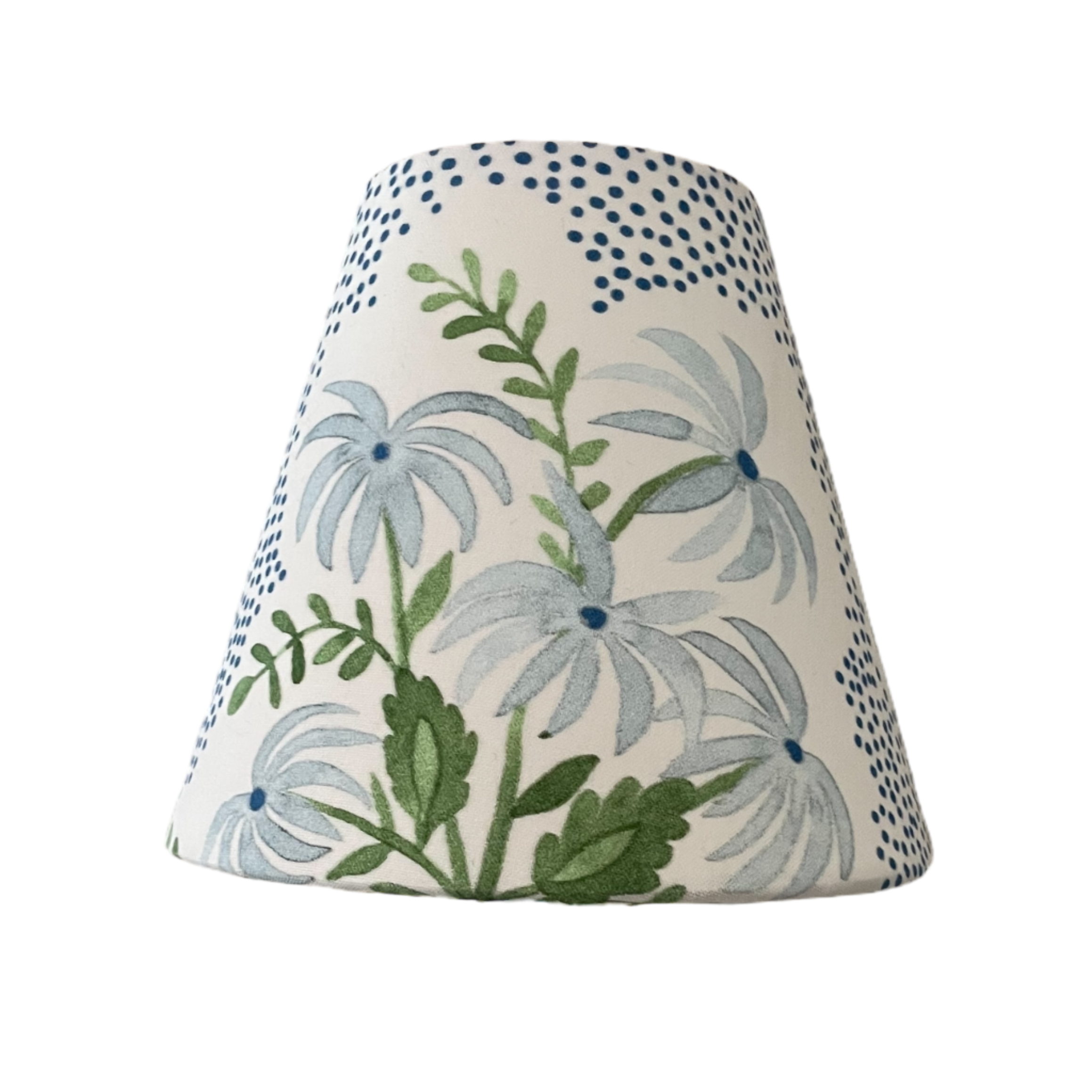 Blue Floral Sconce Shade in Pearl&