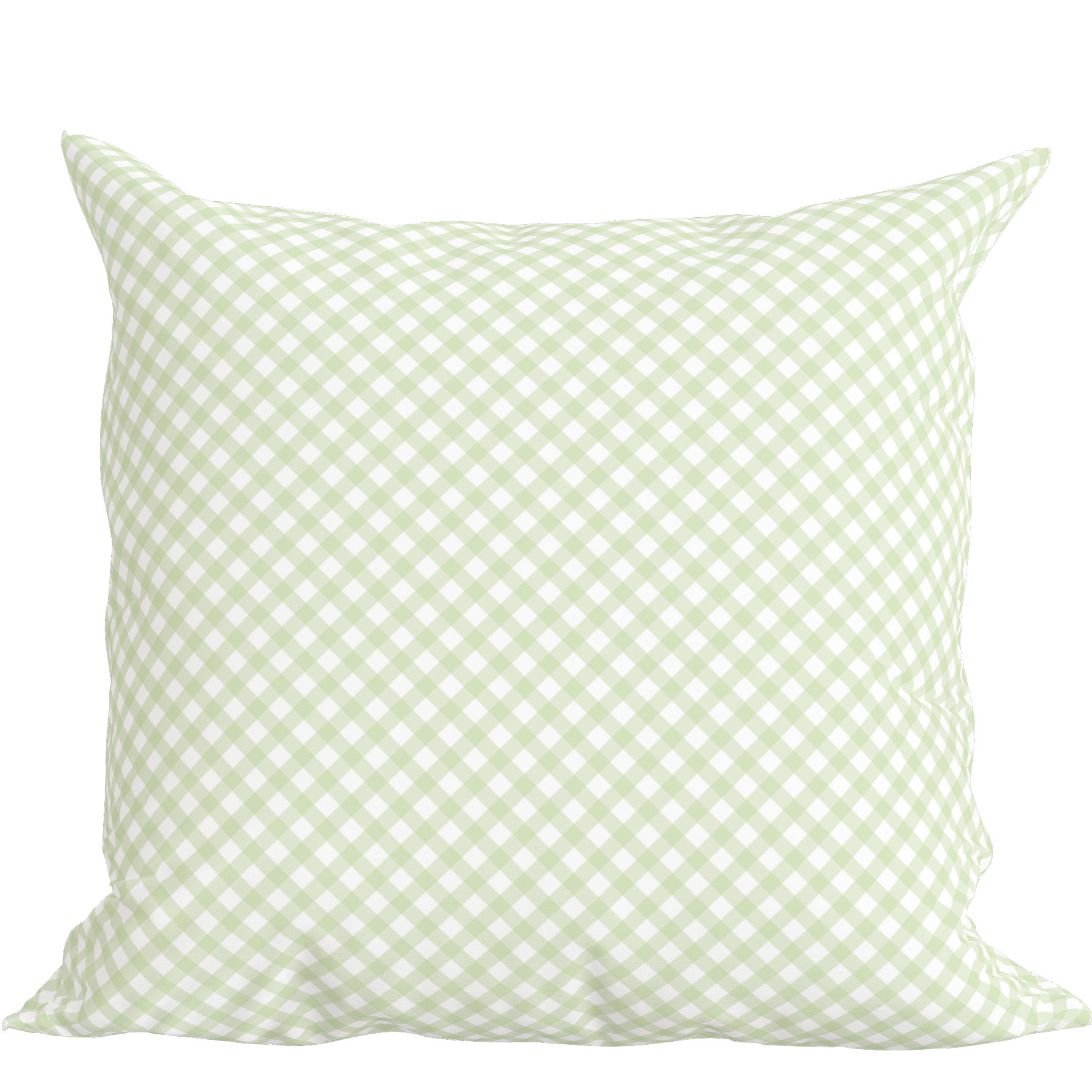 Green Check Pillow in Trellis