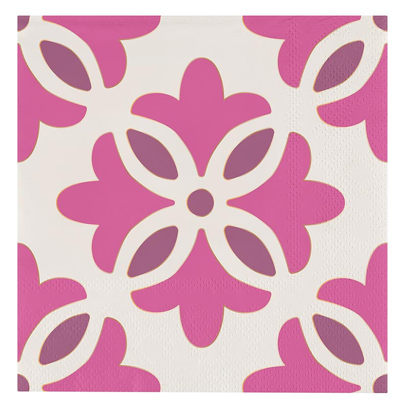 Ceramic Napkin Tray + Napkins - Moroccan Tiles