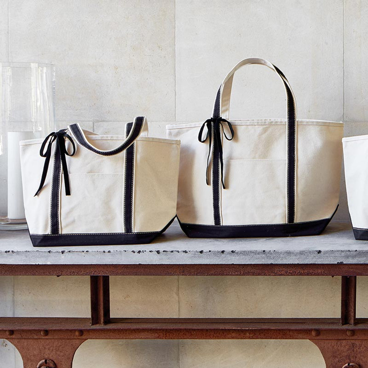 Bow Luxe Canvas Tote - Medium