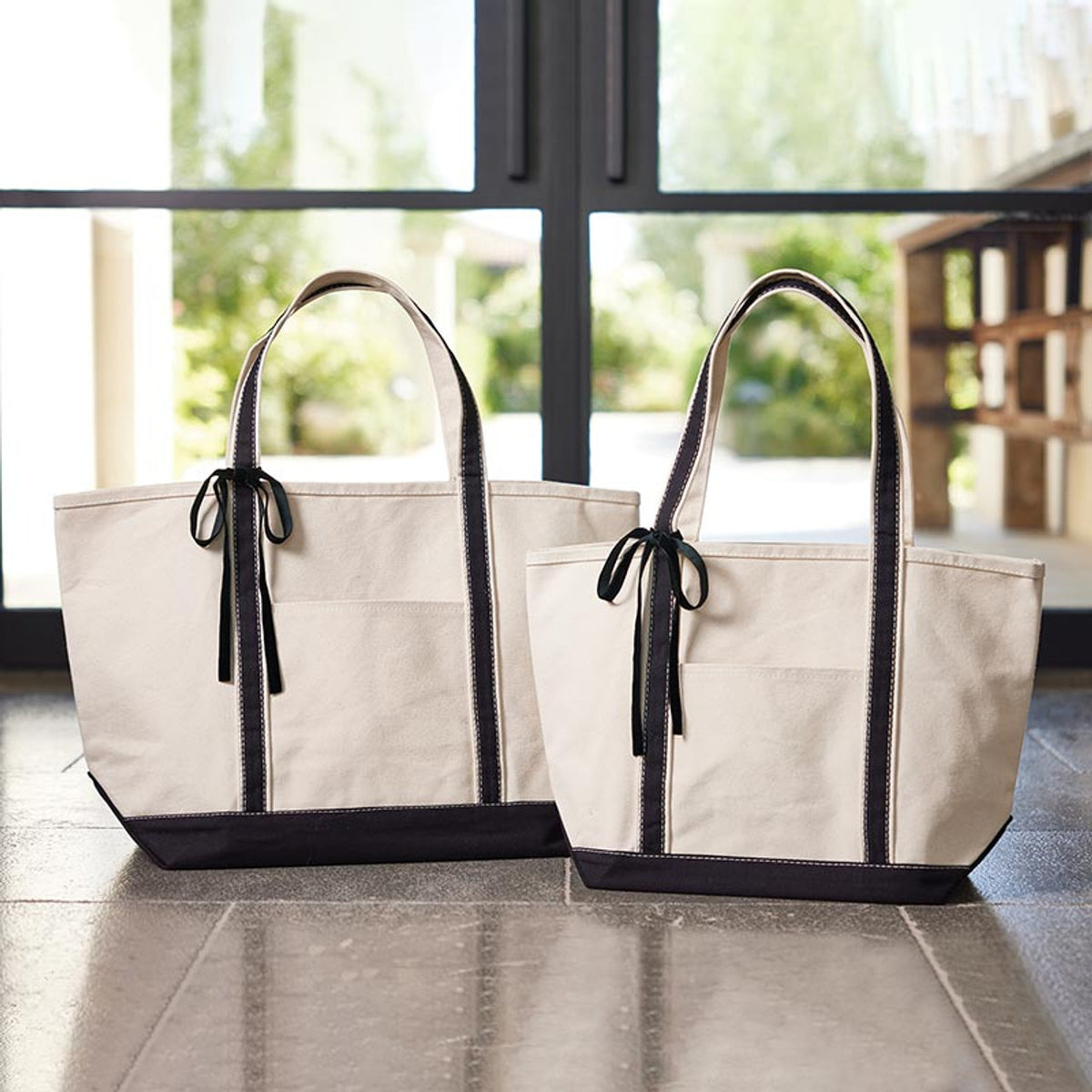 Bow Luxe Canvas Tote - Large