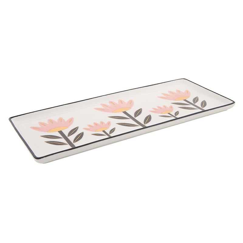 Ceramic Tray - Flowers