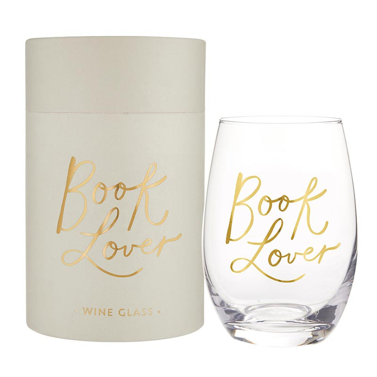 Stemless Wine Glass - Book Lover