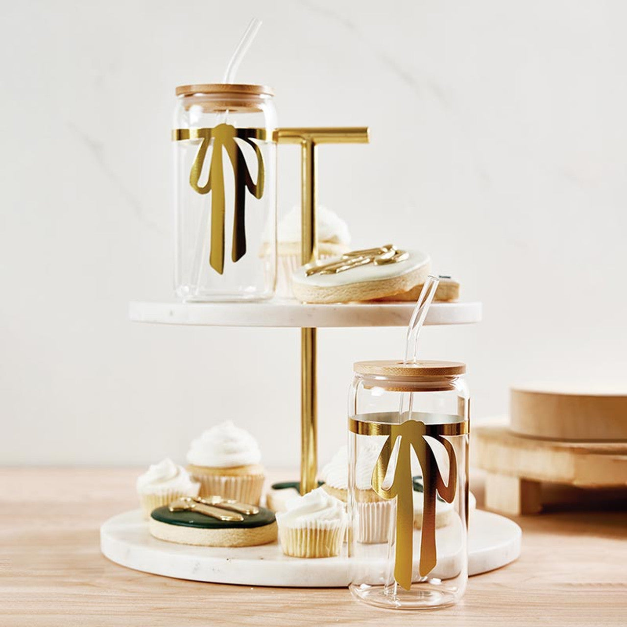 Marble + Gold Tiered Stand