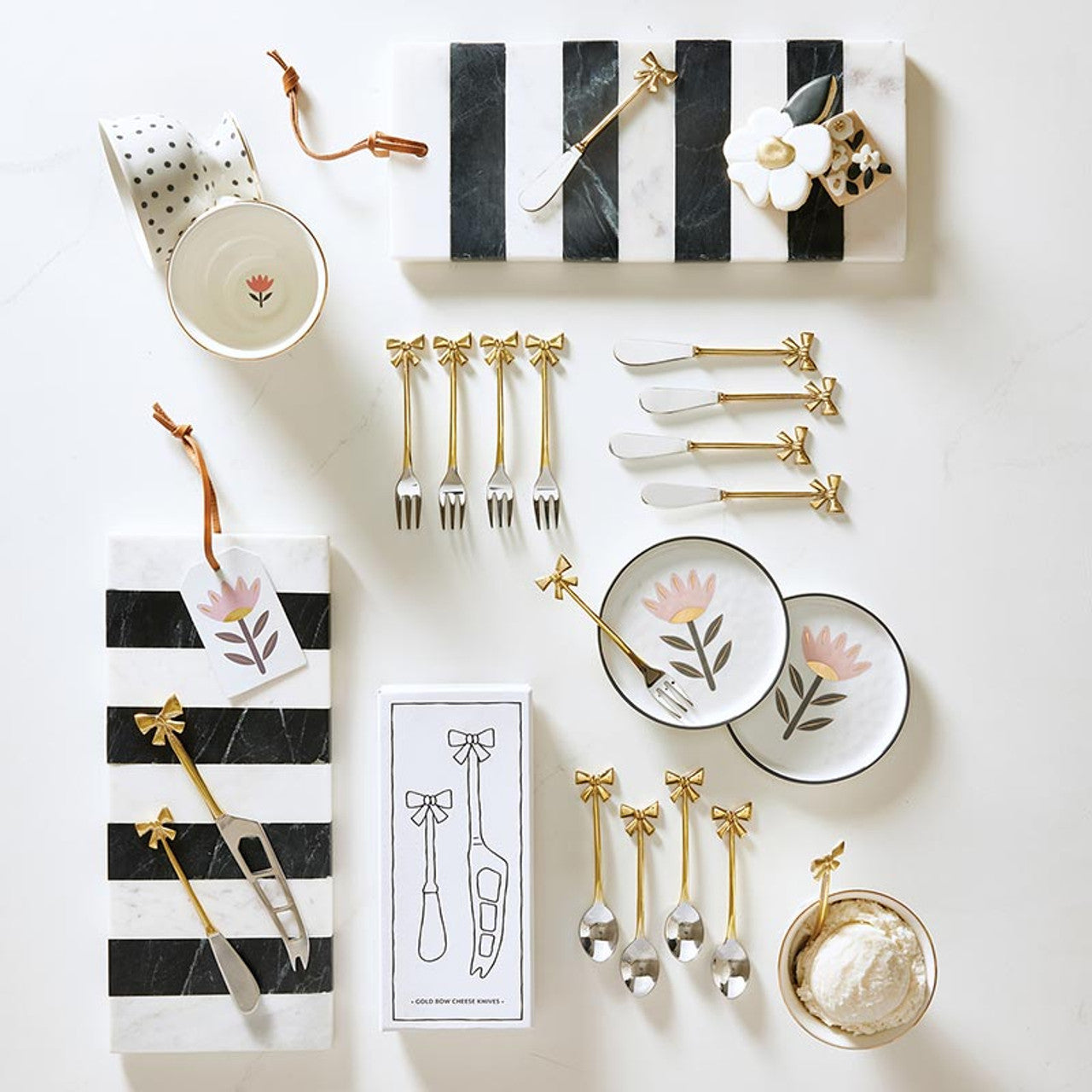 Ceramic Ice Cream Bowl - Polka Dots