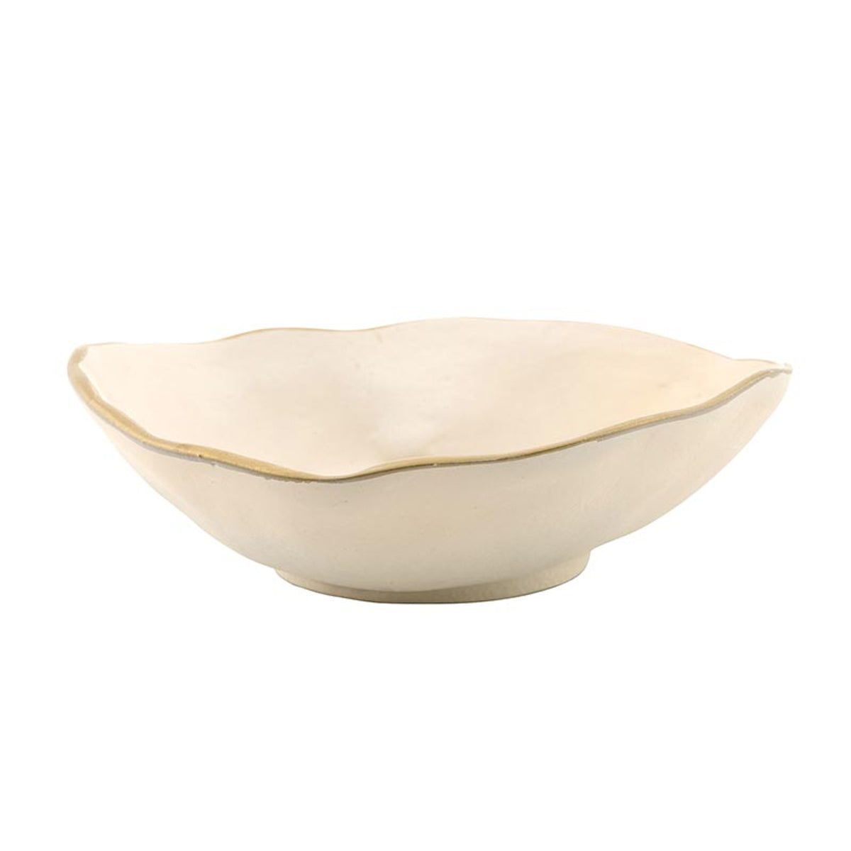 Gold Rim Aluminum Bowl - Small