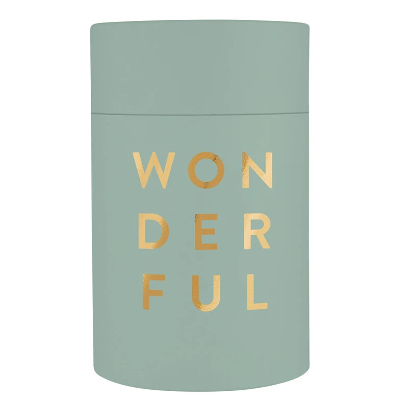 Gold Foil Stemless Wine Glass - Wonderful