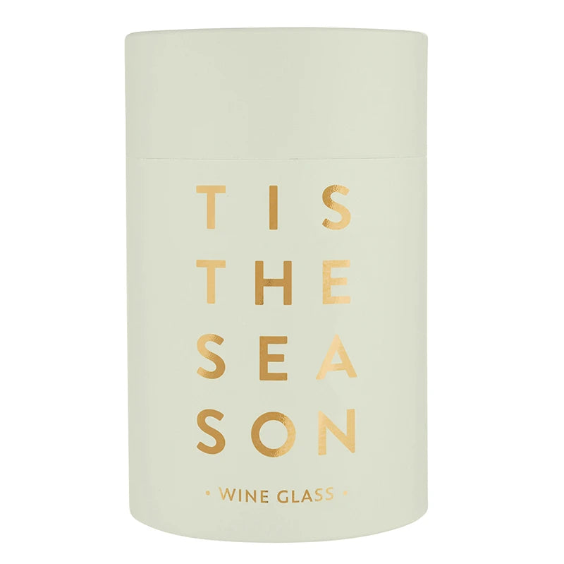 Gold Foil Stemless Wine Glass - Tis The Season