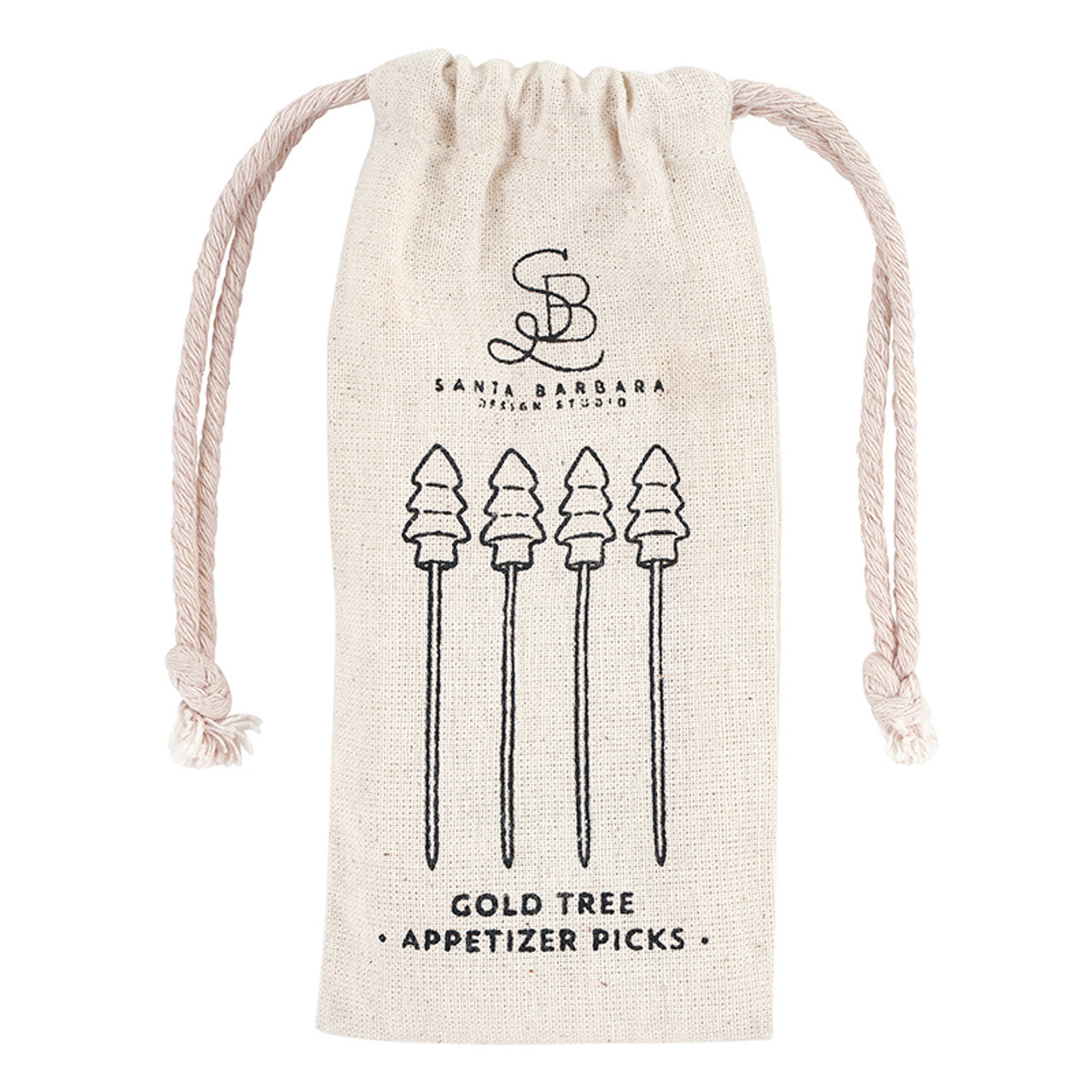 Gold Tree Appetizer Picks - Set of 4