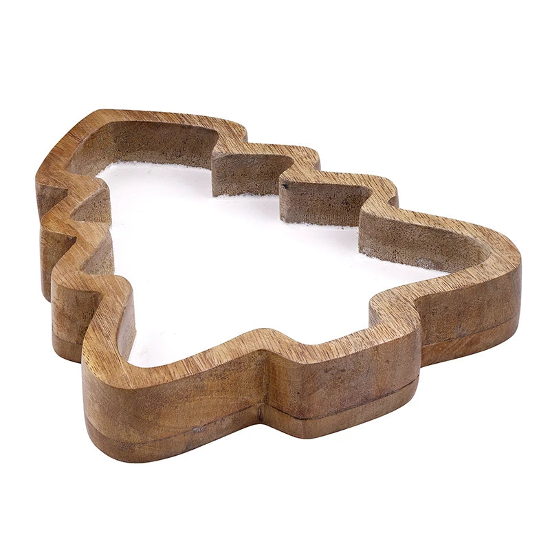 Wood + Enamel Tree Platter - Small