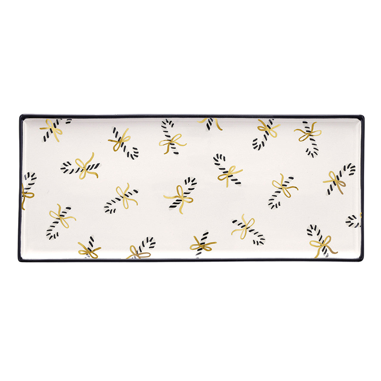 Ceramic Platter - Candy Canes Ceramic Platter