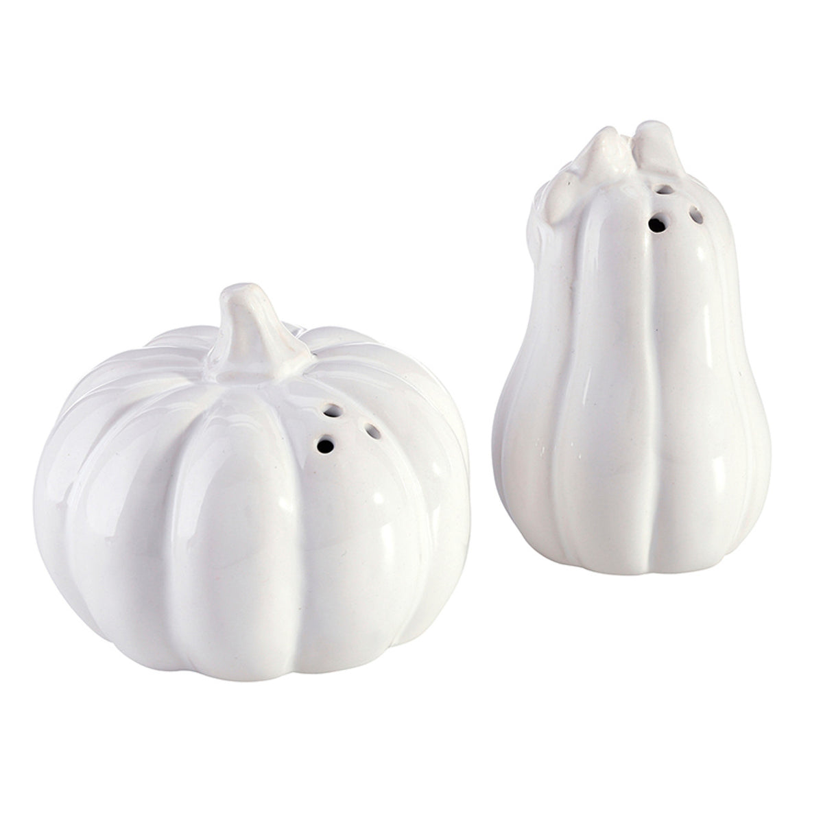 Ceramic Salt + Pepper Shakers - Pumpkin + Gourd