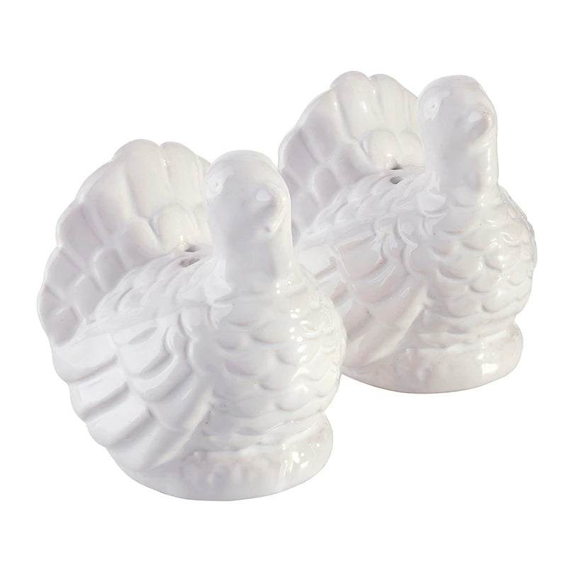 Ceramic Salt + Pepper Shakers - Turkeys
