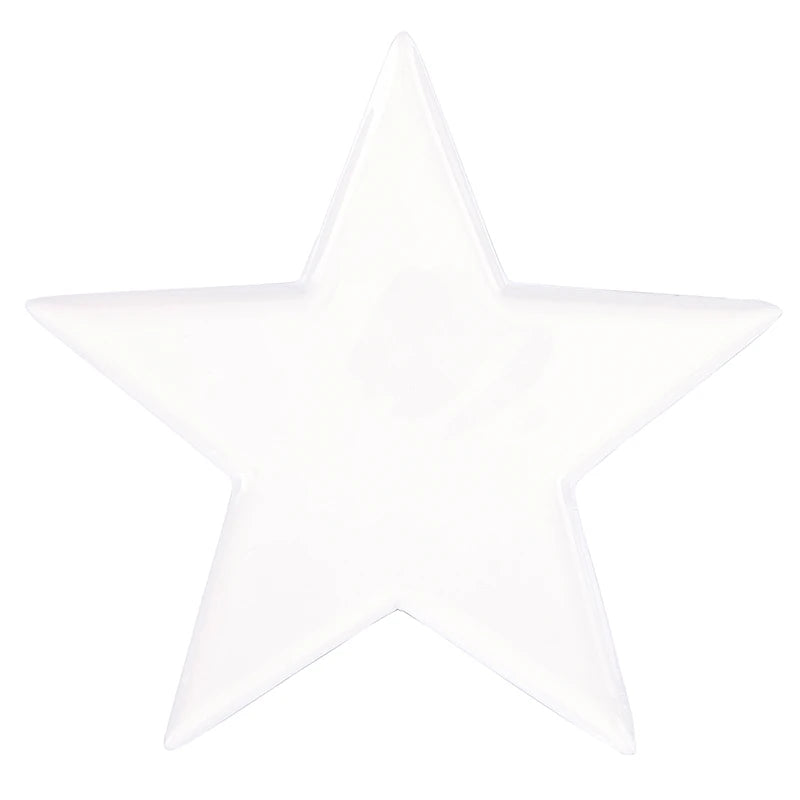 Nested White Enamel Star Trays - Set of 3
