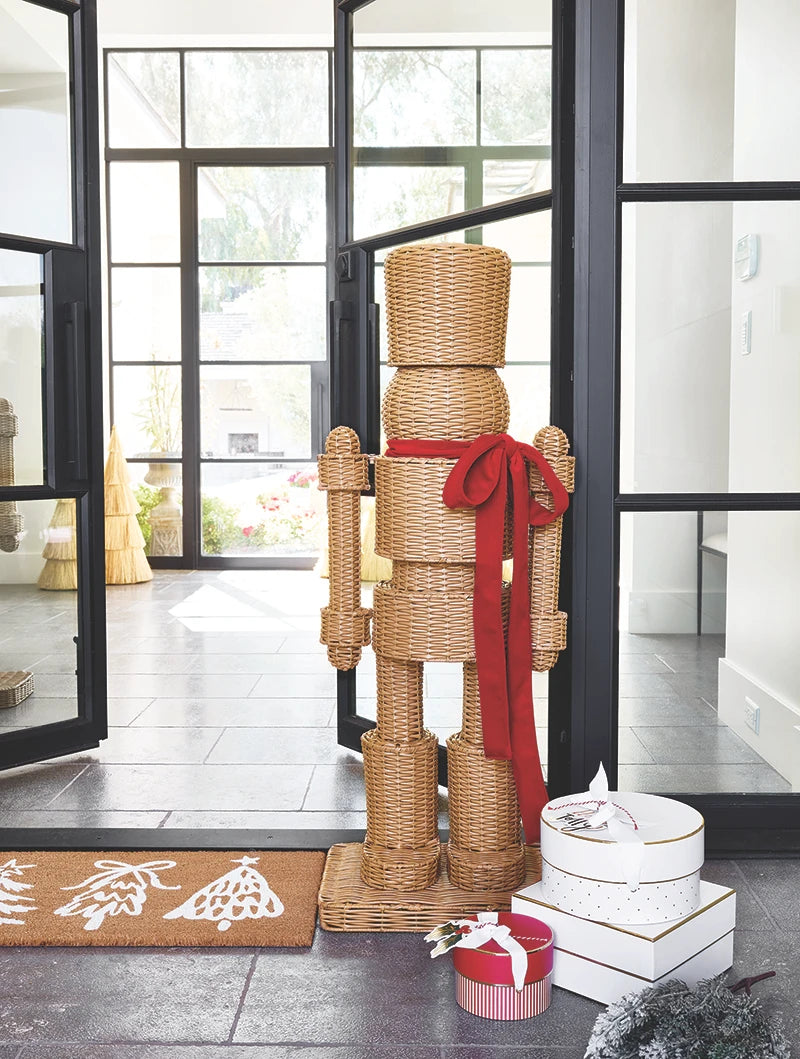 All Weather Rattan Nutcracker - Red