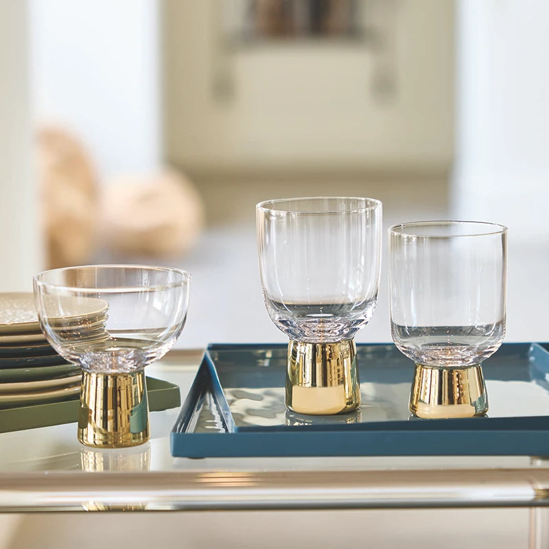 Gold Plated Modern Glass - Wine