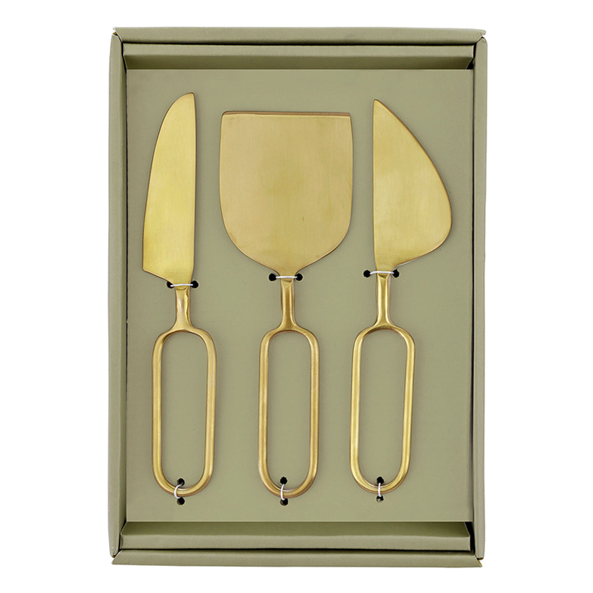 Loop Gold Handle Cheese Knives