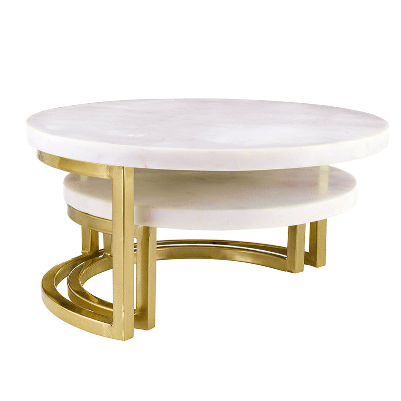 Marble Nesting Trays - Gold