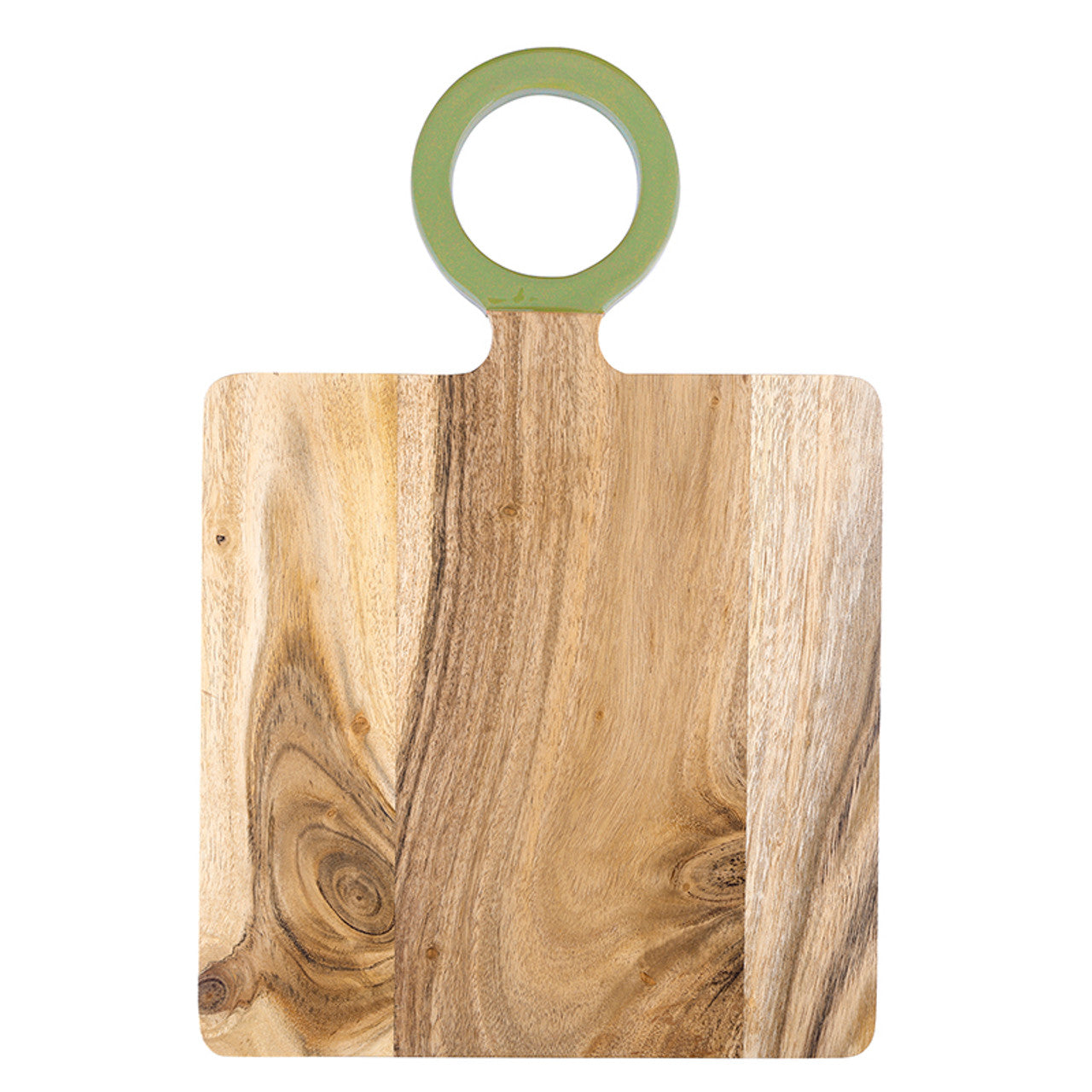 Wood Board with Enamel Handle - Small - Dark Sage