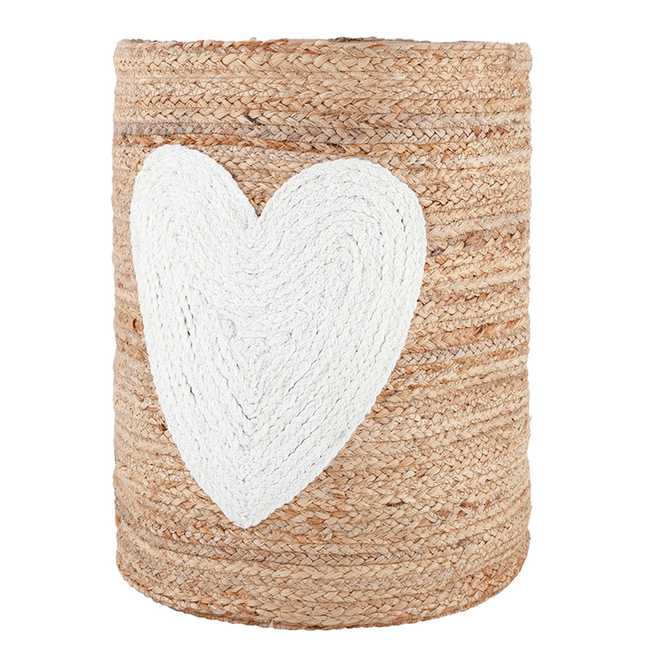 Face to Face Jute Basket - Heart