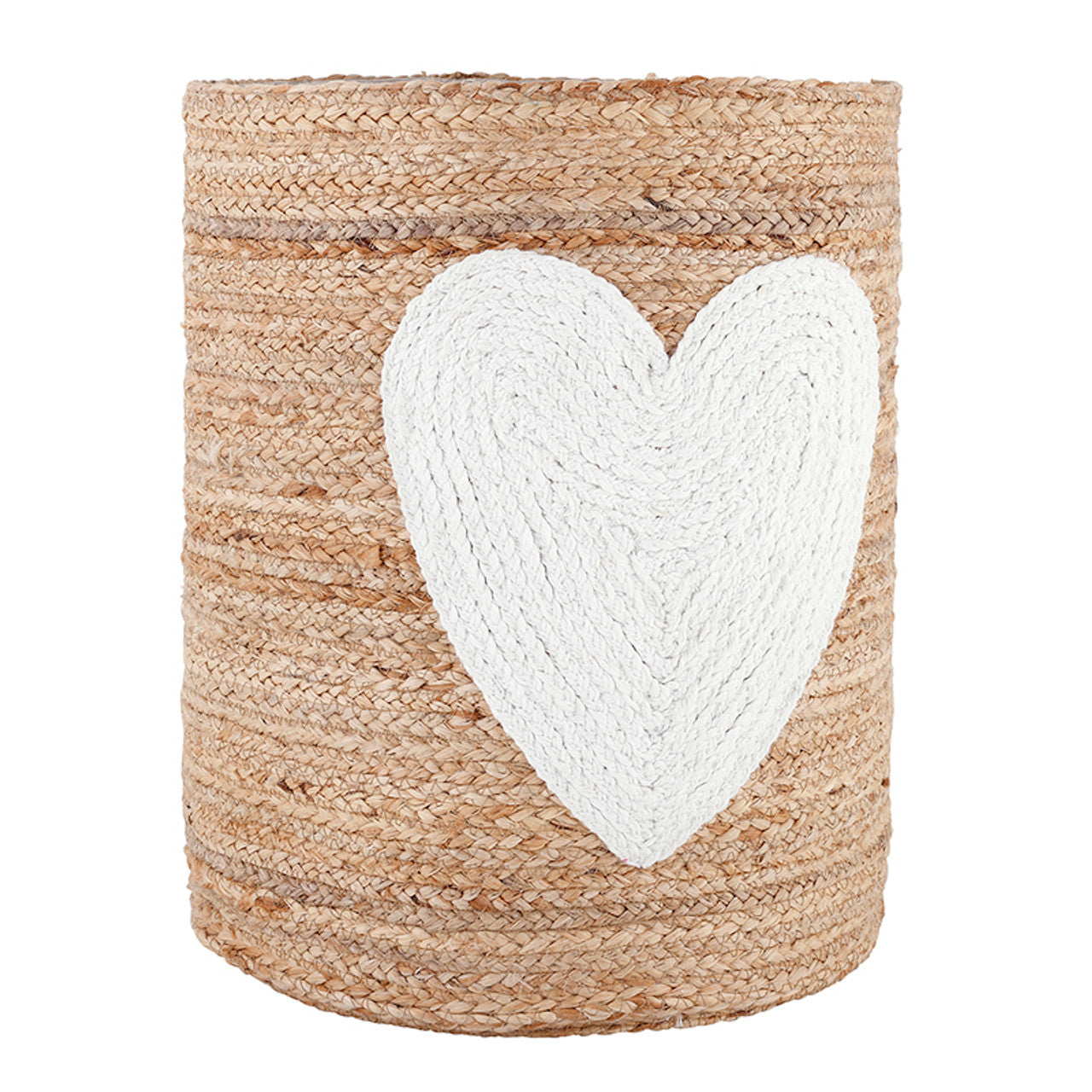 Face to Face Jute Basket - Heart