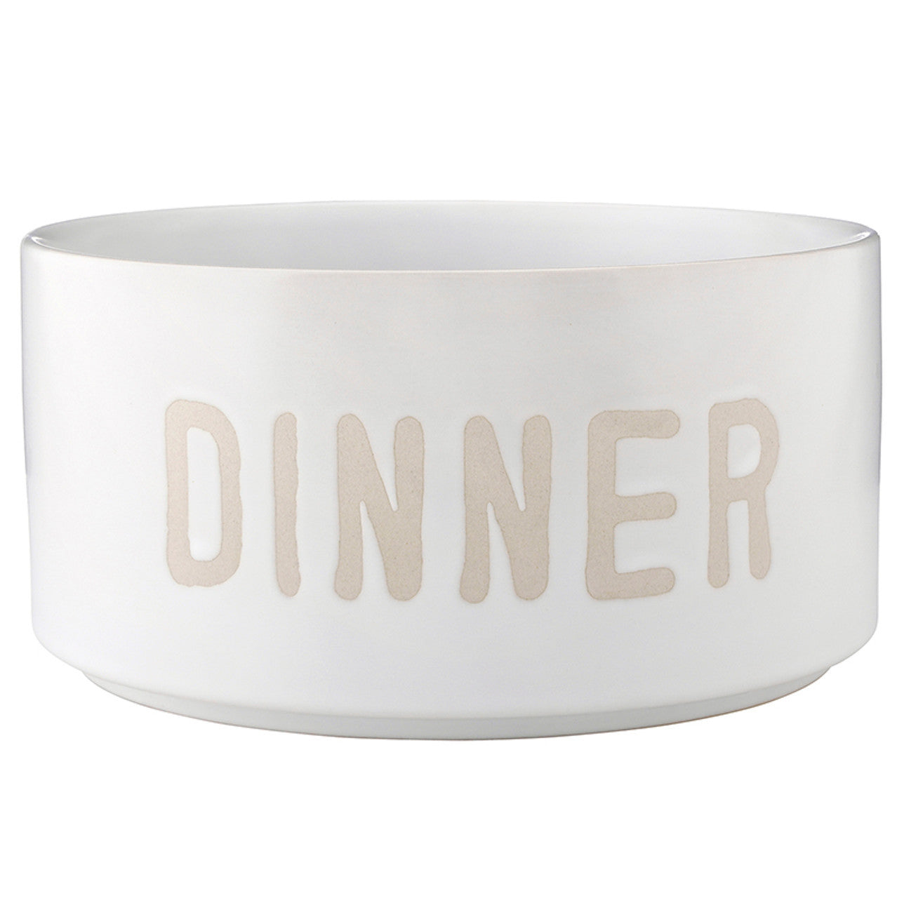 Face to Face Ceramic Stackable Pet Bowls - Dinner & Drinks - Set of 2