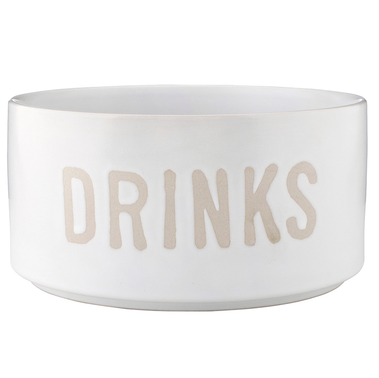 Face to Face Ceramic Stackable Pet Bowls - Dinner & Drinks - Set of 2