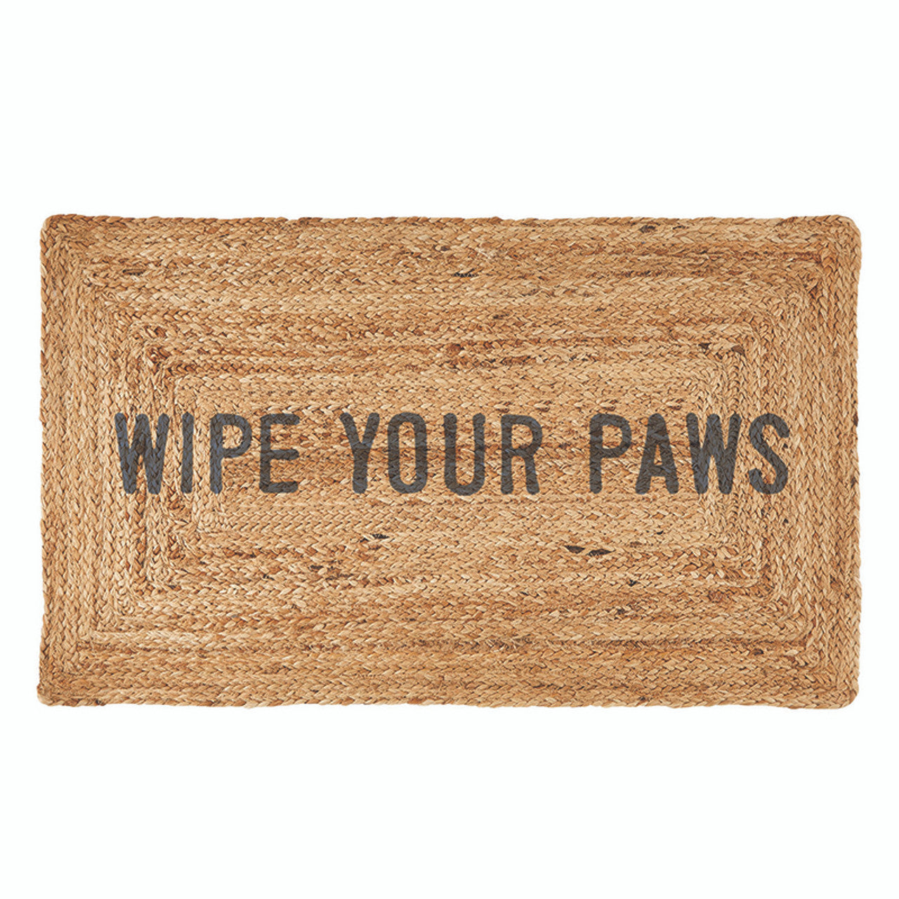 Face to Face Jute Doormat - Wipe Your Paws