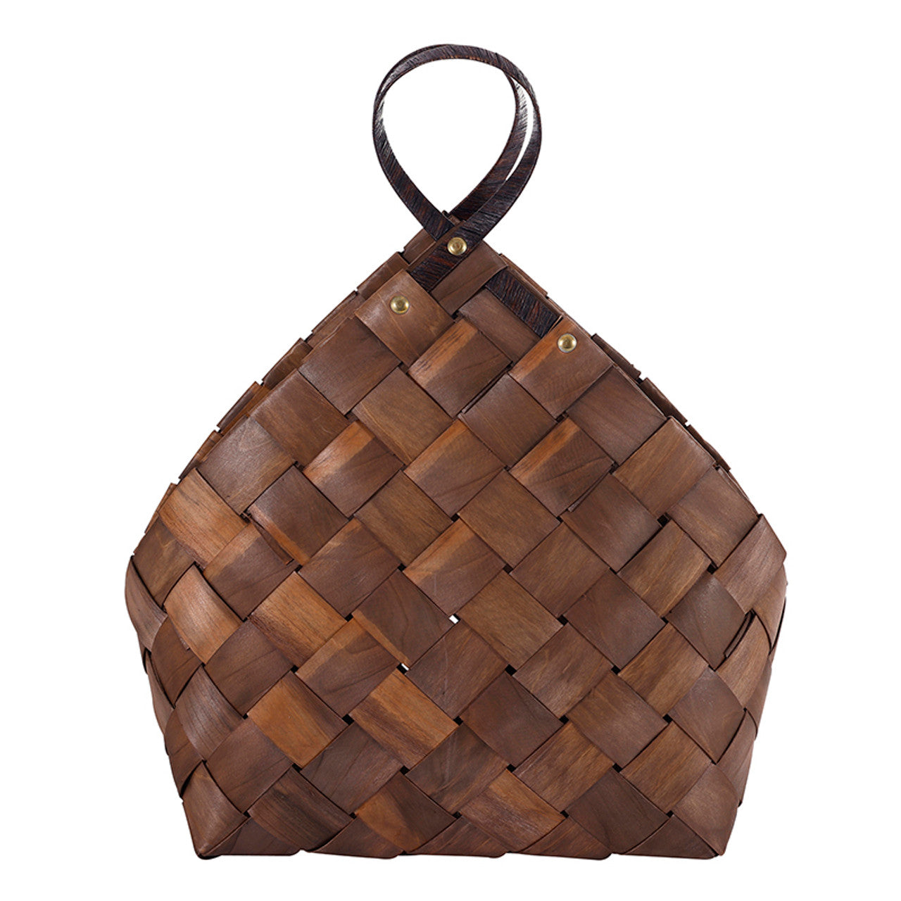 Dark Brown Wood Fiber Baskets - Set of 2