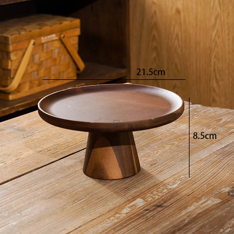 Acacia Wood Dome Cake Stand