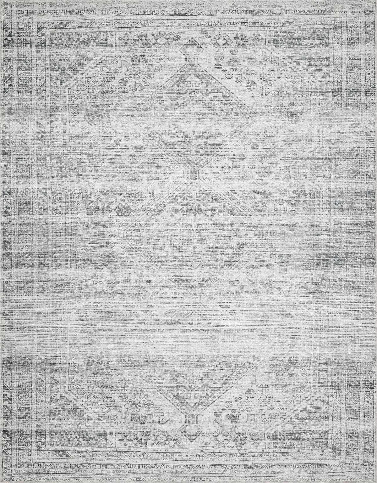 Barny Gray Blue Washable Rug