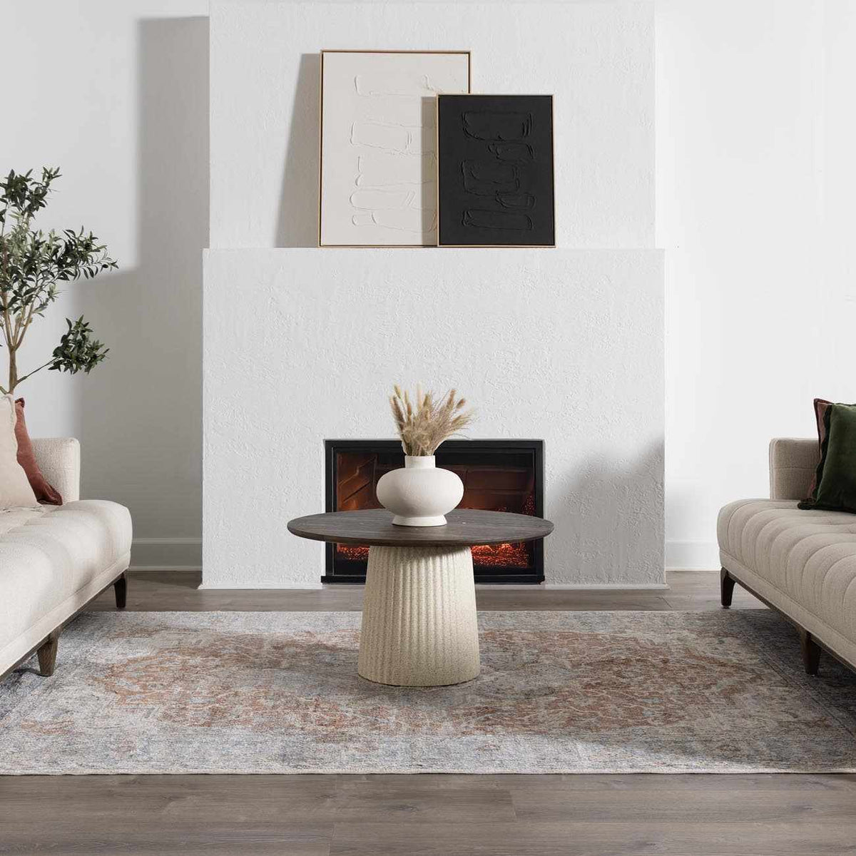 Emke Flat Pile Washable Rug