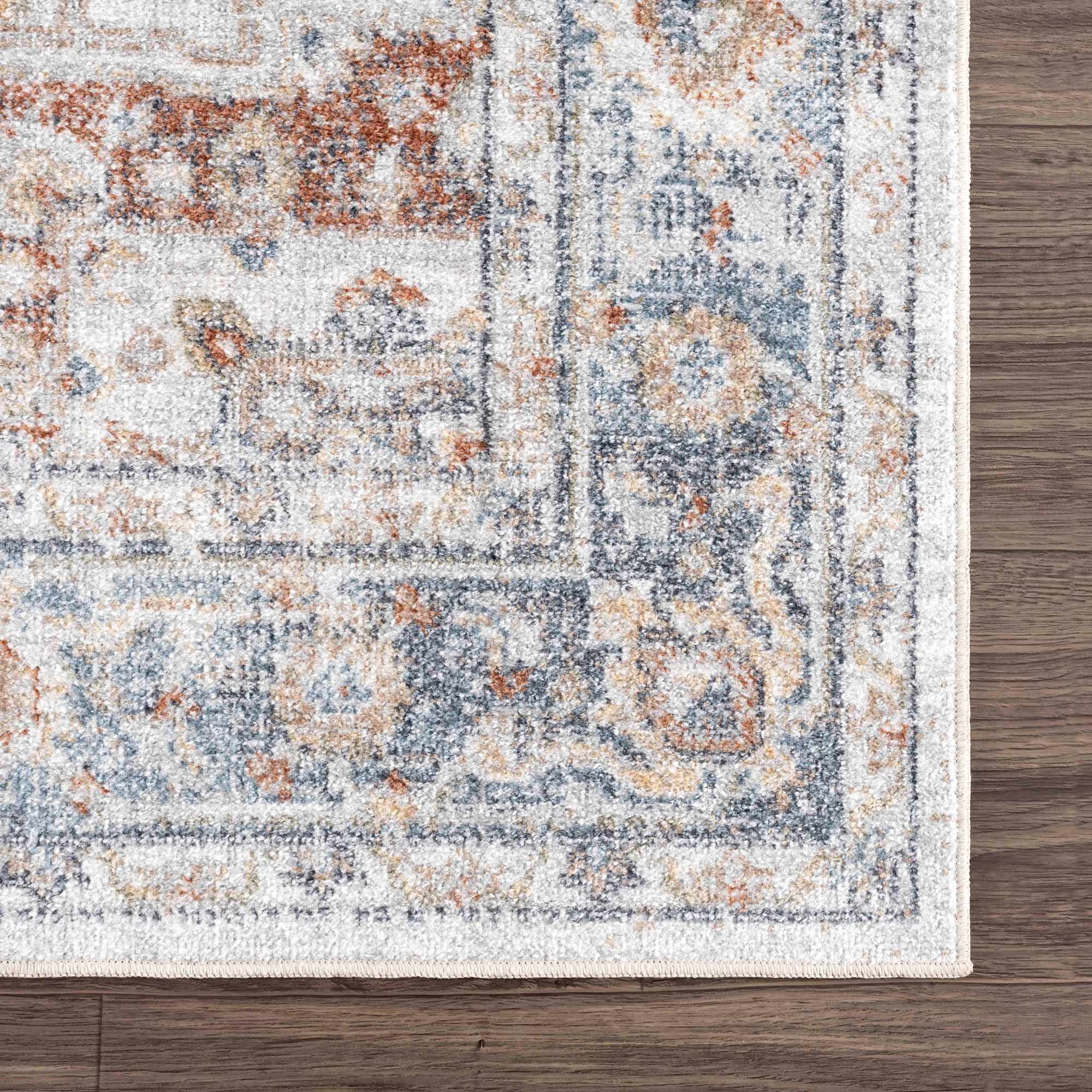 Neta Red & Blue Flat Pile Washable Rug - Clearance