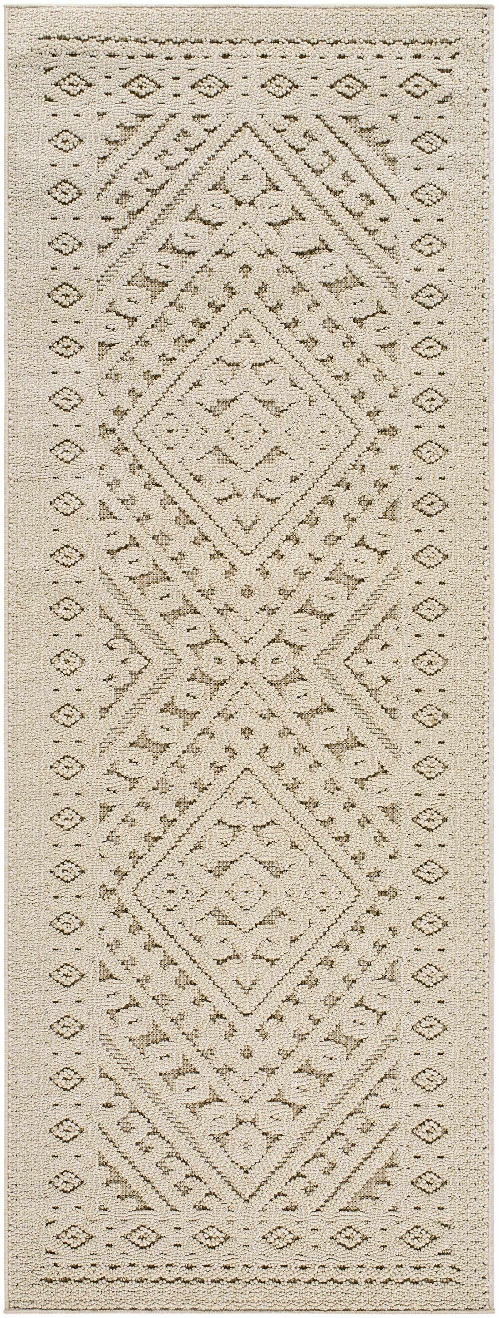 Hibah Bone Outdoor Area Rug - Clearance