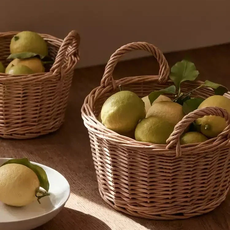 Harvest Loop Wicker Basket