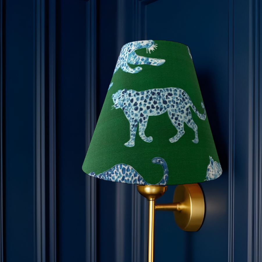 Cheetah Print Lampshade in Green