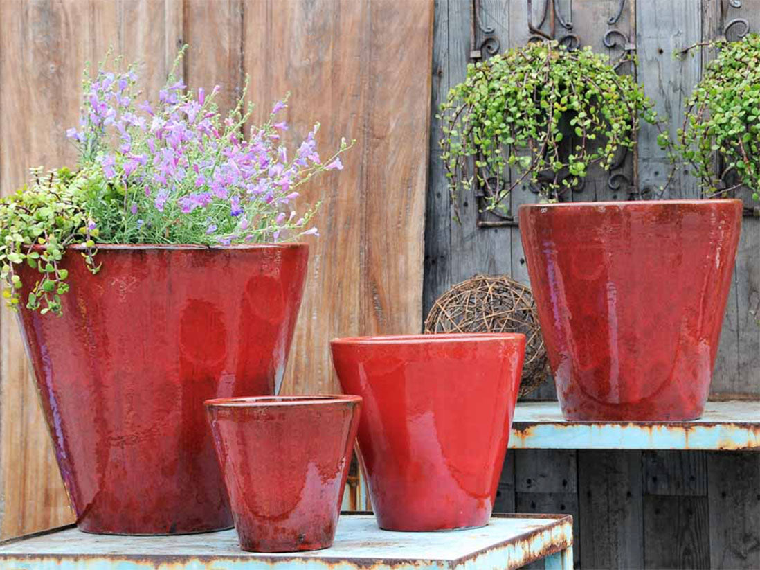 Tapered Cylindrical Planter - Set of 4 By Plantatorem