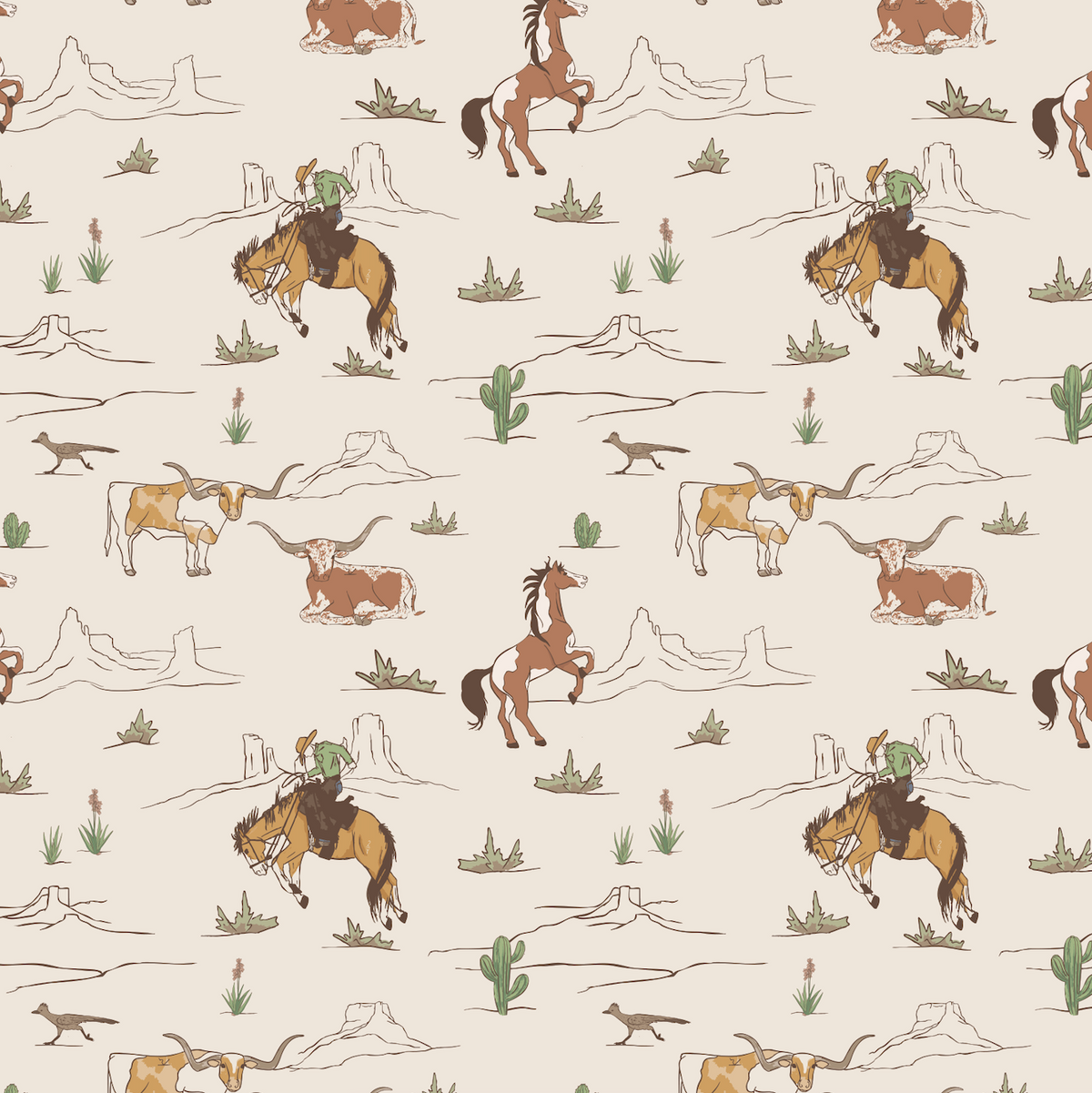 Bronc Wallpaper by LeeArt Co
