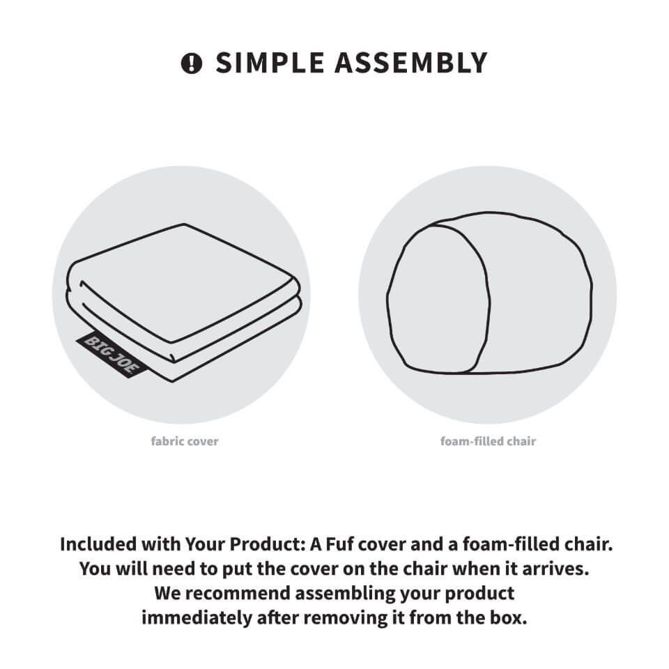 Fuf® 4Ft Foam Bean Bag