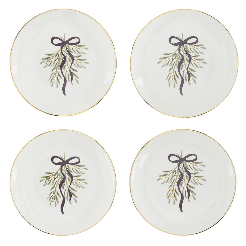Ceramic Appetizer Plates - Lilac Bow