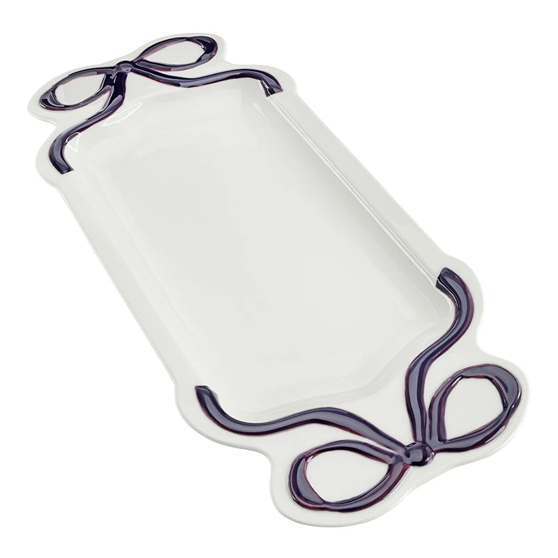 Ceramic Bow Platter - Lilac